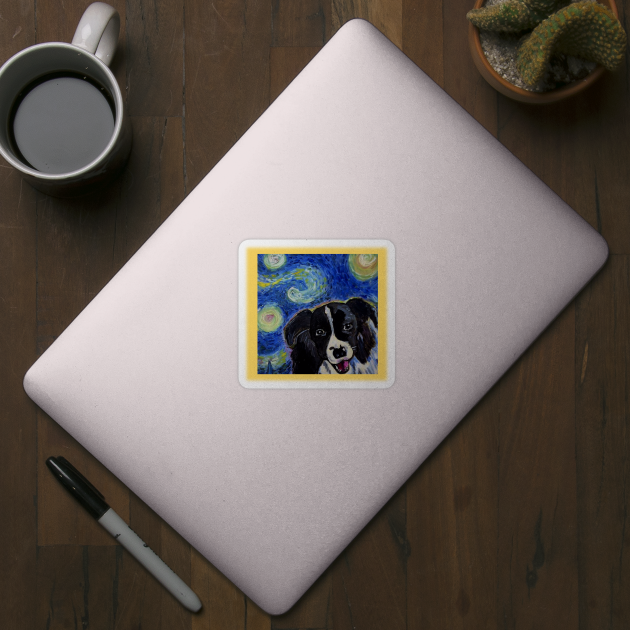 Border Collie Starry Night by dpenn